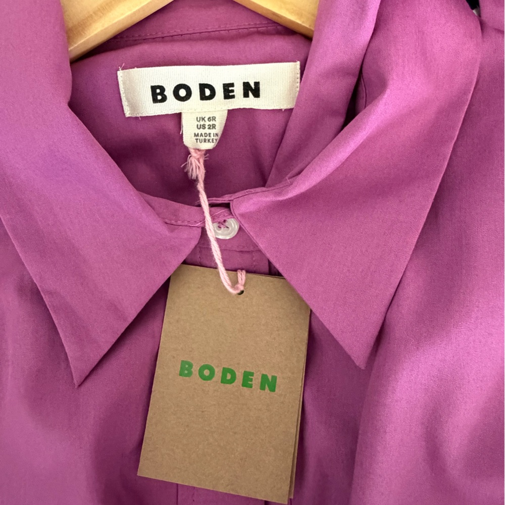 Boden Magenta Button-Front Midi Dress- never worn - Picture 3 of 3